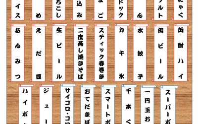 令和7年 夜店お品書き