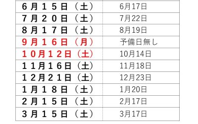 2024年 外手子供育成会　廃品回収予定